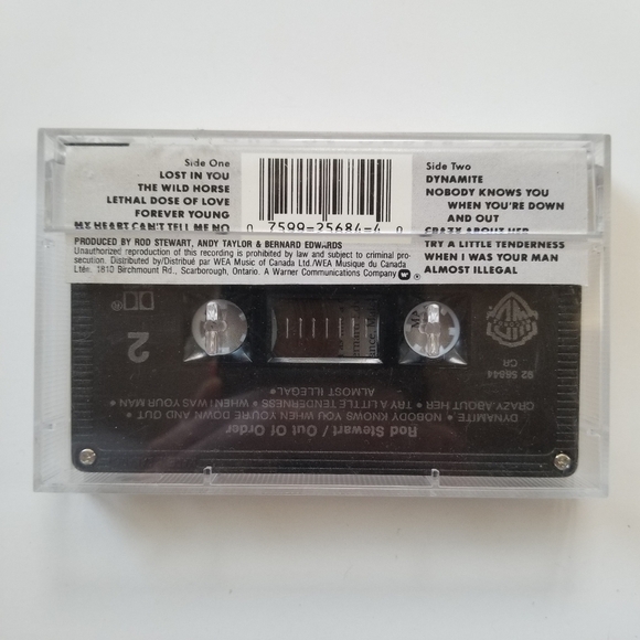 Rod Stewart 'Out of Order' Cassette Tape 🎵3/$15 - Picture 3 of 6